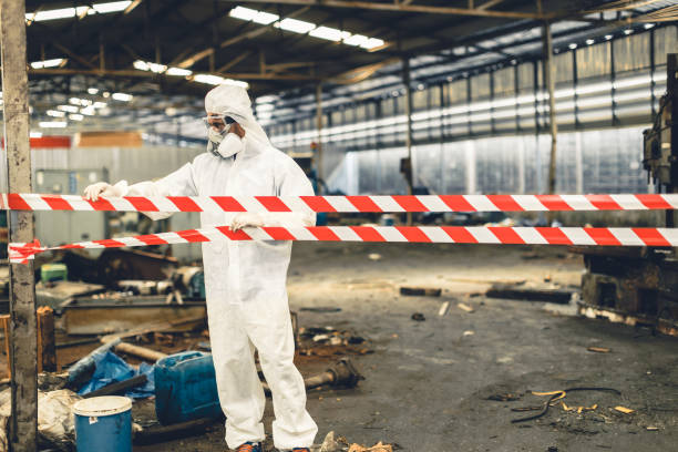 Professional Biohazard Cleanup technician working in Embarrass, WI